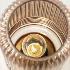 Grote tafellamp op batterijen donkerbruin Lipa