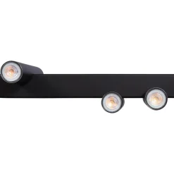 Hanglamp 8 tubes op balk zwart 140cm