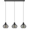 Hanglamp Aglio 28cm 3L op balk zwart