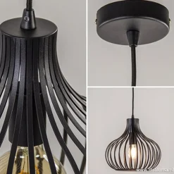 Hanglamp Aglio 28cm zwart