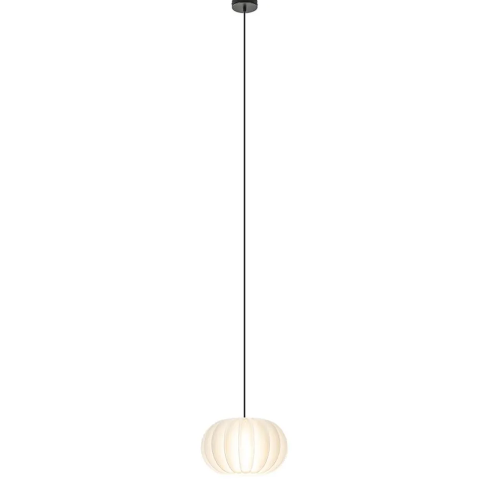 Hanglamp Arena 1L 30cm zwart/kap wit