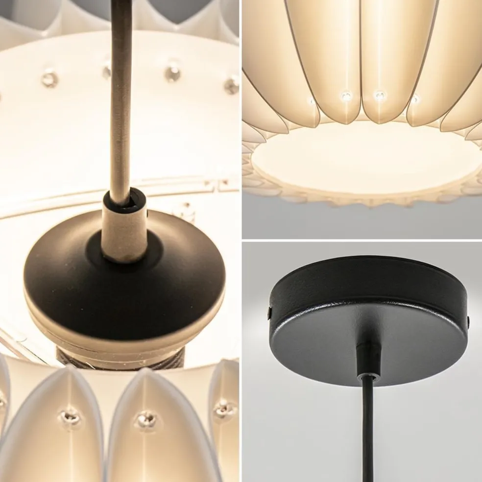 Hanglamp Arena 1L 40cm zwart/kap wit