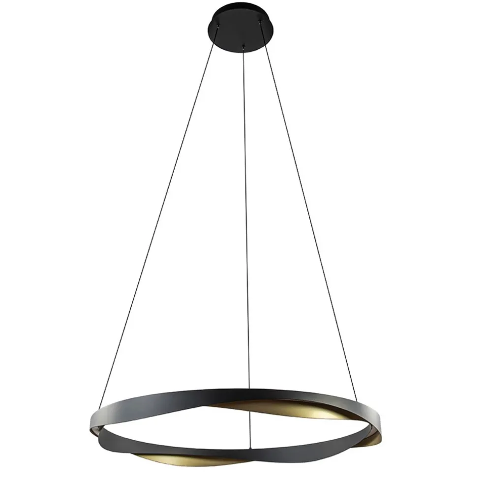 Hanglamp Ascoli 85 ring zwart/matgoud
