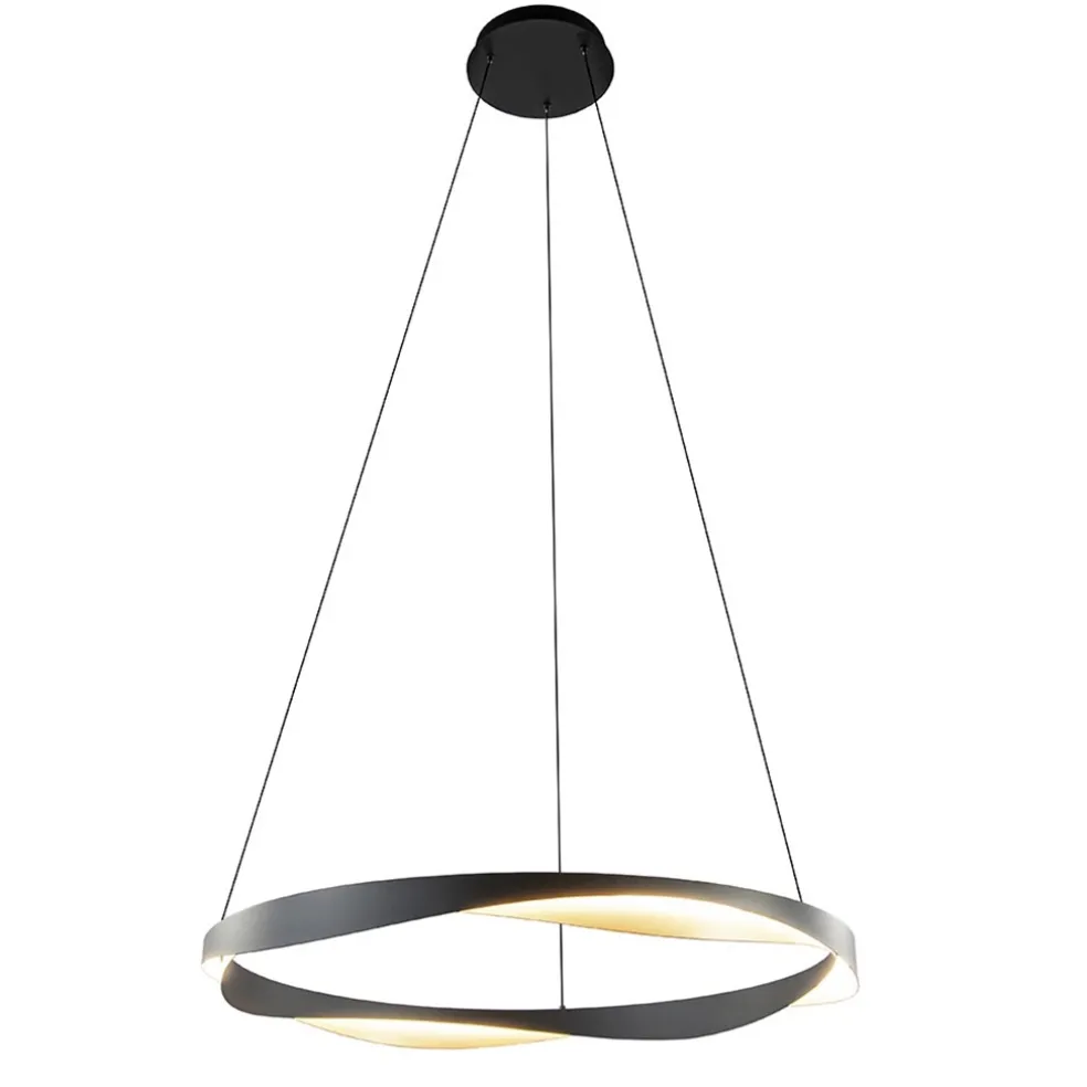 Hanglamp Ascoli 85 ring zwart/matgoud