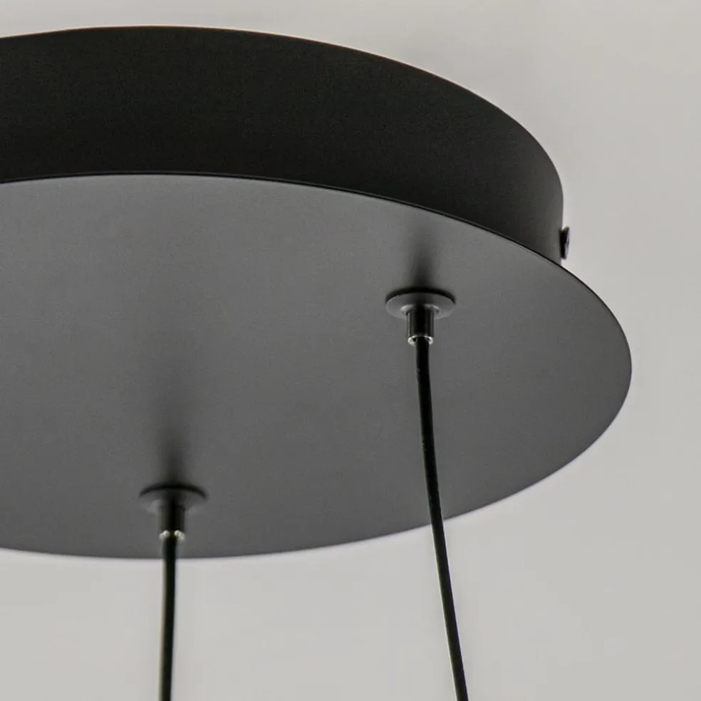 Hanglamp Ascoli 65 rond zwart/matgoud