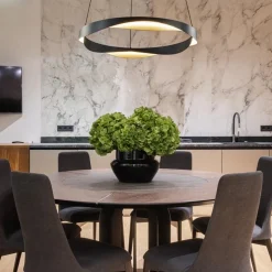 Hanglamp Ascoli 65 rond zwart/matgoud