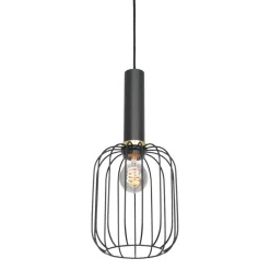 Hanglamp Aureole cilinder smal zwart