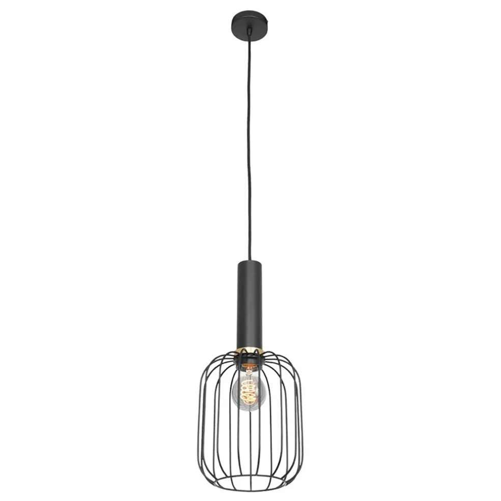 Hanglamp Aureole cilinder smal zwart