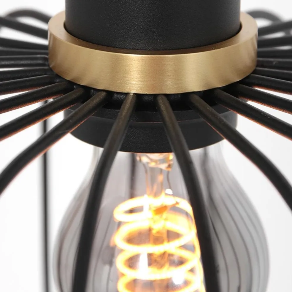 Hanglamp Aureole cilinder breed zwart