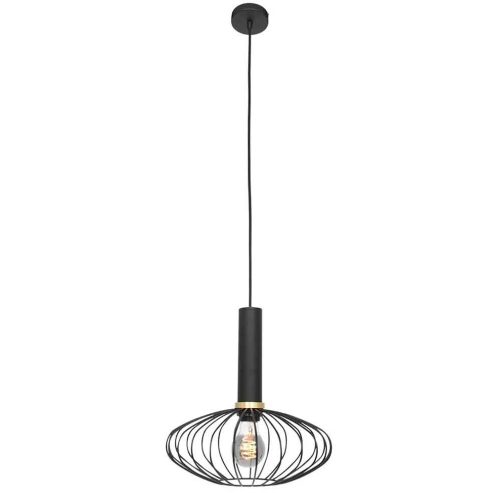 Hanglamp Aureole ovaal zwart