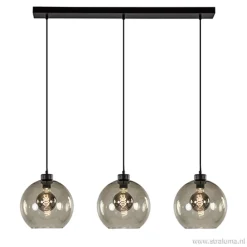 Hanglamp balk 3L smoke bolglas