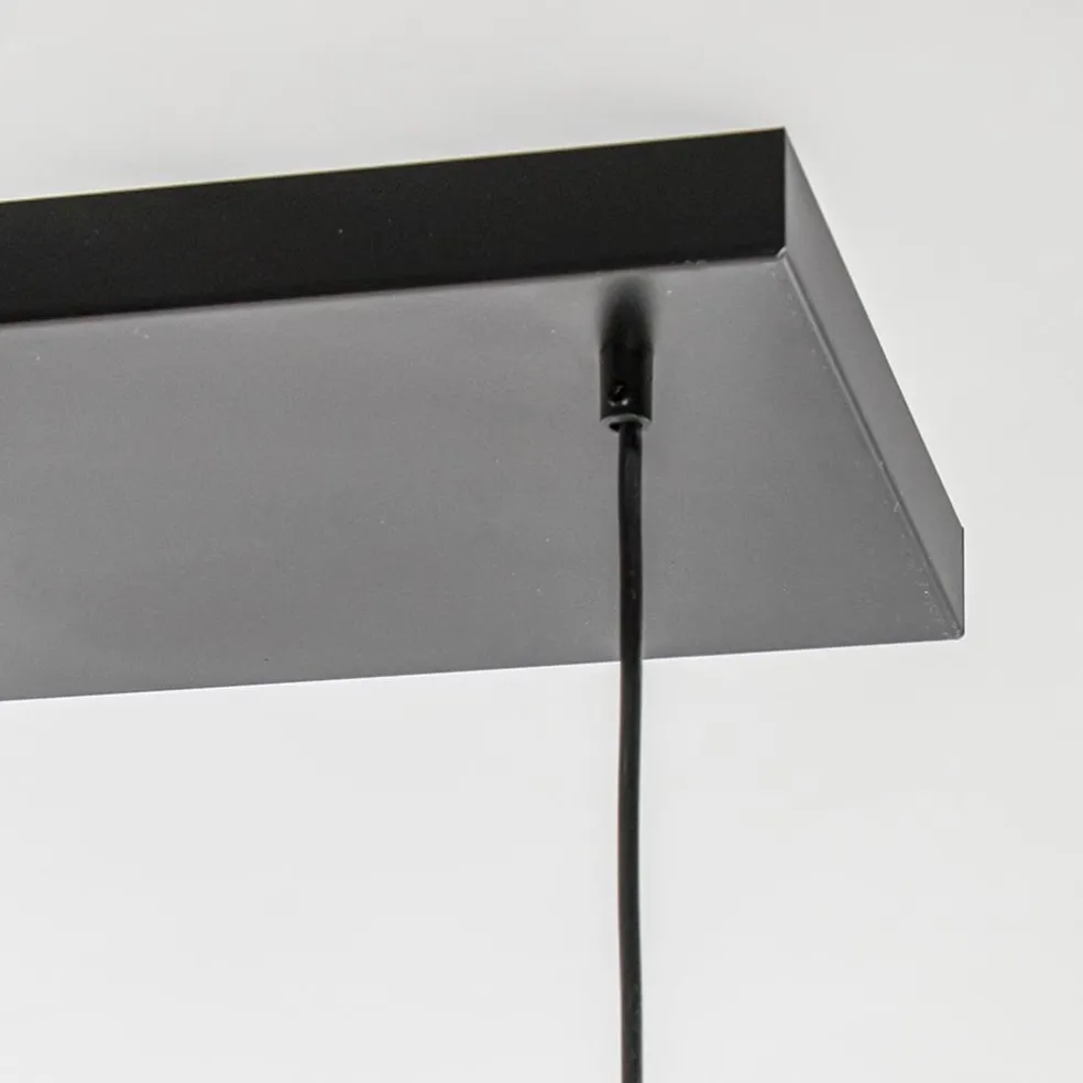 Hanglamp Bella 8L zwart/brons/smoke mix