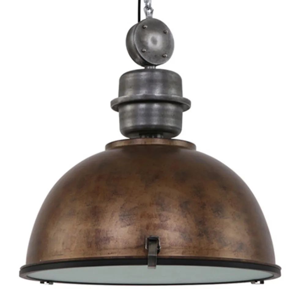 Hanglamp Bikkel 52cm brons/staal