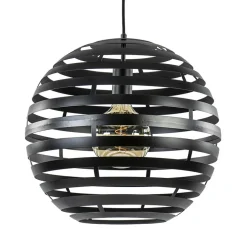 Hanglamp bol zwart 40cm