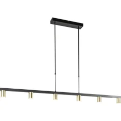 Hanglamp Bounce 6L 160cm zwart/goud