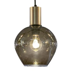 Hanglamp Bounty 5L rond zwart/matgoud
