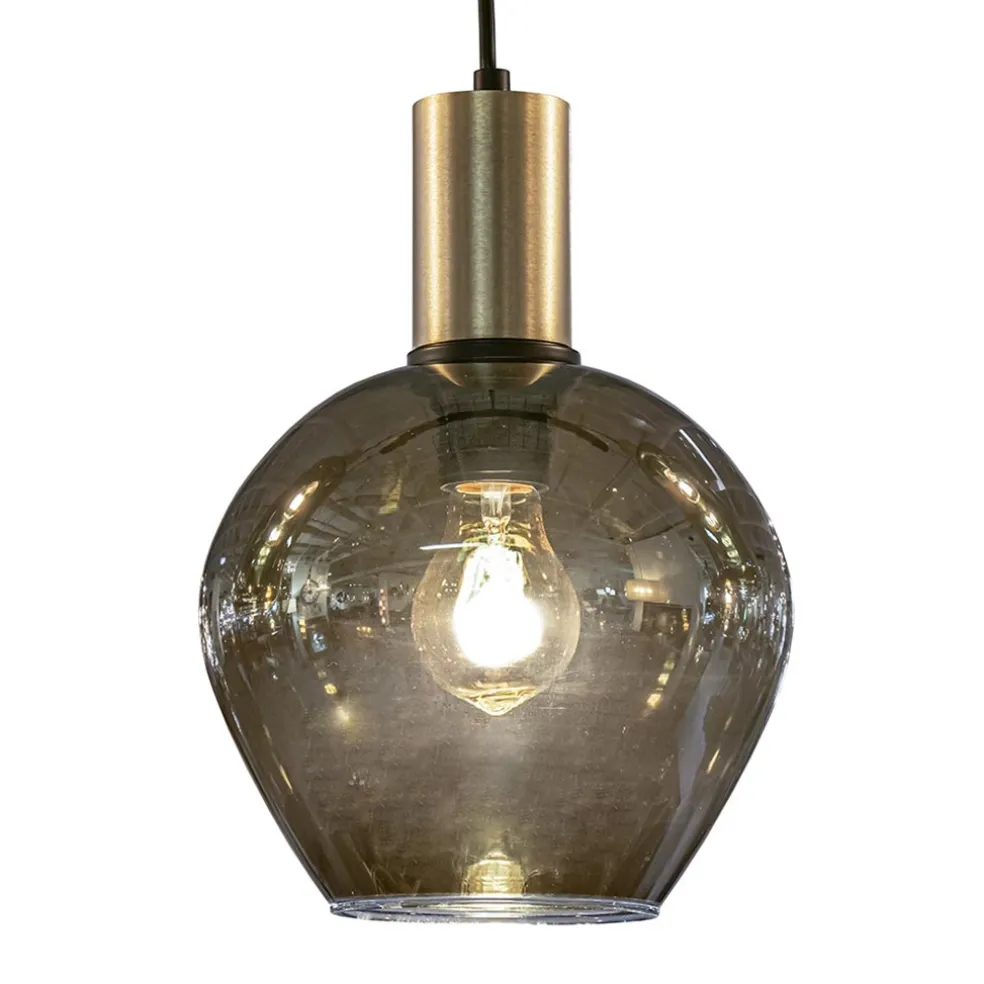 Hanglamp Bounty 5L rond zwart/matgoud