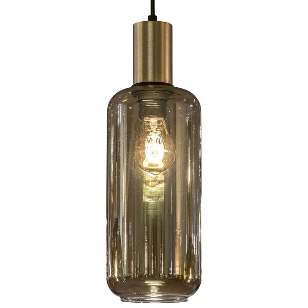 Hanglamp Bounty 5L rond zwart/matgoud
