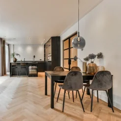 Hanglamp Chandra 1L zwart + glas 40cm