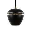 Hanglamp Claire 1L zwart/matgoud