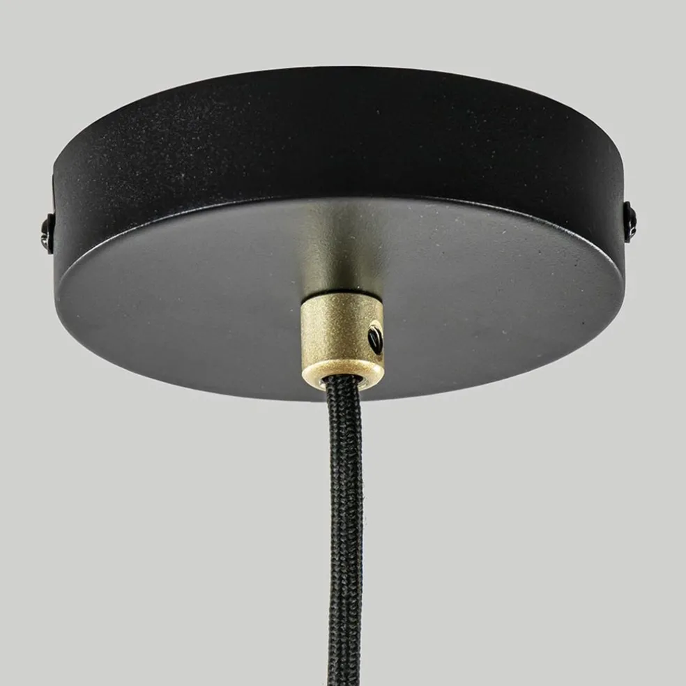 Hanglamp Claire 1L zwart/matgoud