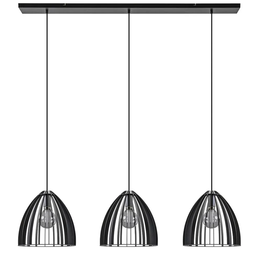 Hanglamp Dean 3-lichts zwart