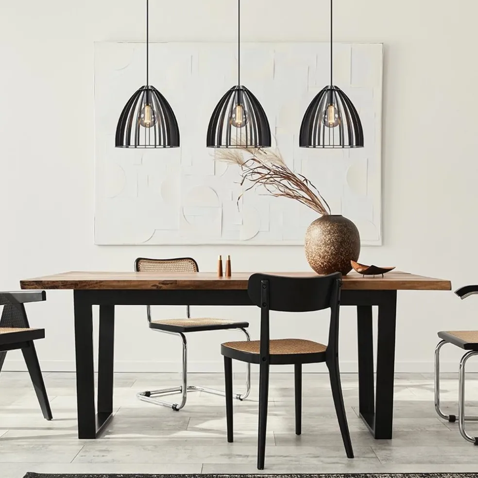 Hanglamp Dean 3-lichts zwart