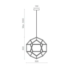 Hanglamp Dodeca 50 zwart