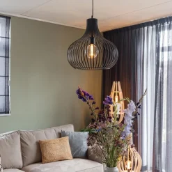 Hanglamp draad zwart groot 48cm