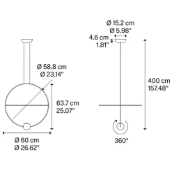 Hanglamp Elara 60cm zwart