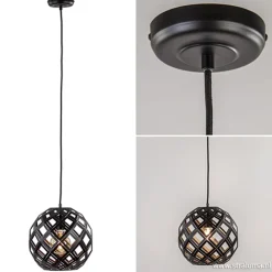 Hanglamp Emma bol zwart 30cm