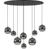 Hanglamp Fantasy Globe 8L zwart+smoke