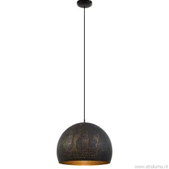 Hanglamp geperforeerd staal brons-bruin
