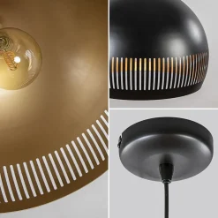 Hanglamp Globo 50cm zwart/goud