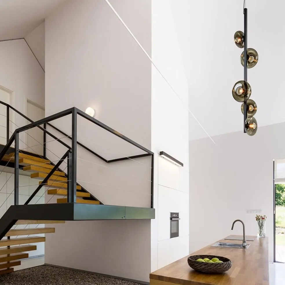 Hanglamp Hoseki verticaal zwart/smoke