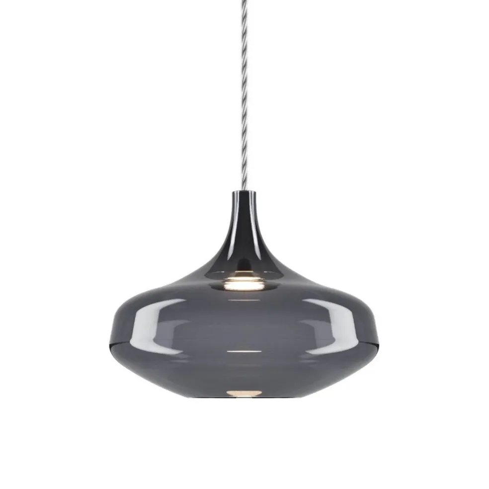 Hanglamp Italiaans design retro smoke glas inclusief LED