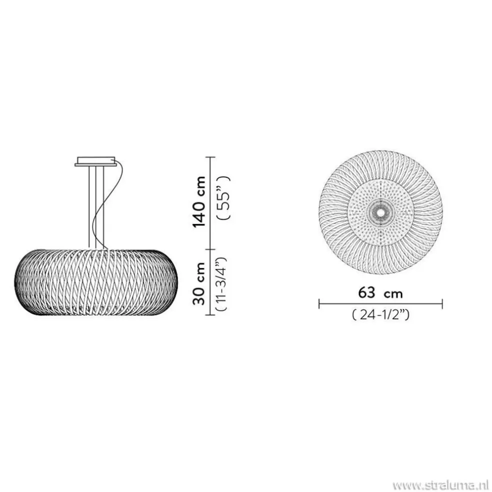 Hanglamp Kalatos zwart/goud 63cm