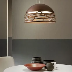 Hanglamp Kelly koepel brons 50cm