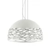 Hanglamp Kelly koepel 80cm wit