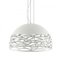 Hanglamp Kelly koepel 80cm wit