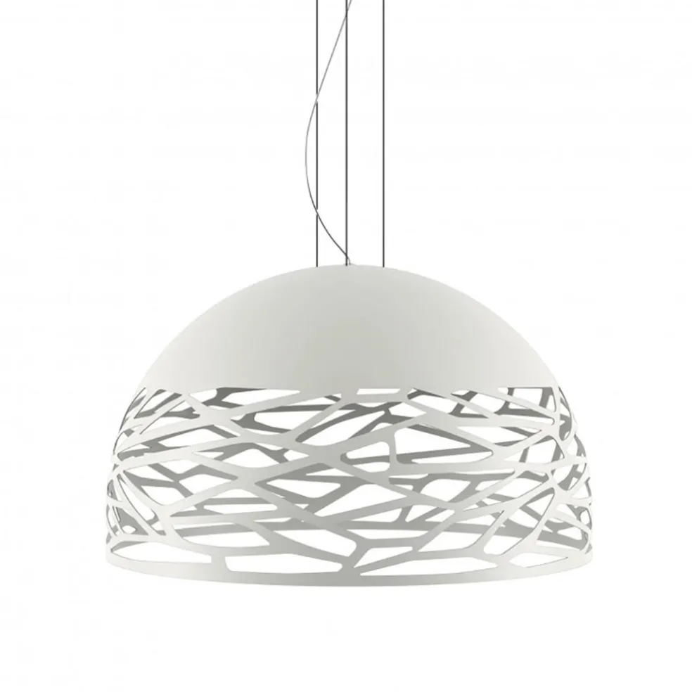 Hanglamp Kelly koepel 80cm wit