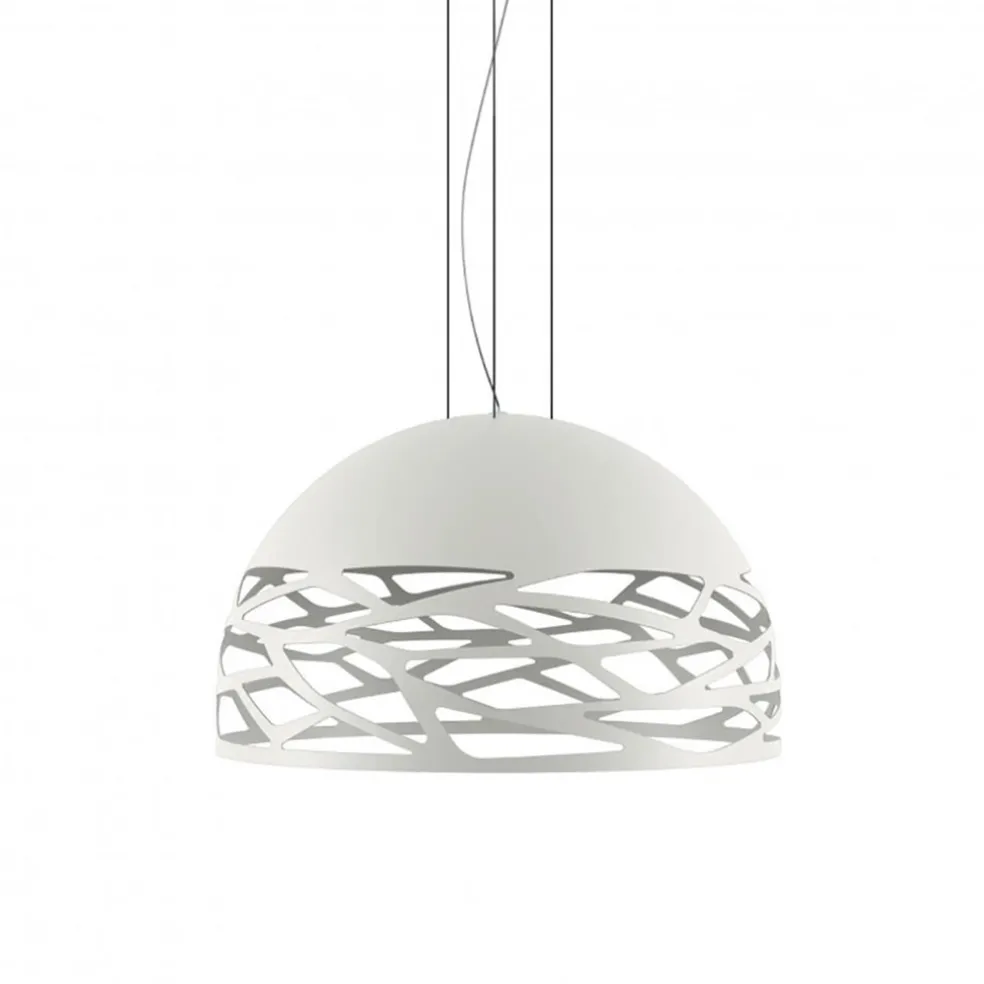 Hanglamp Kelly koepel 60cm wit