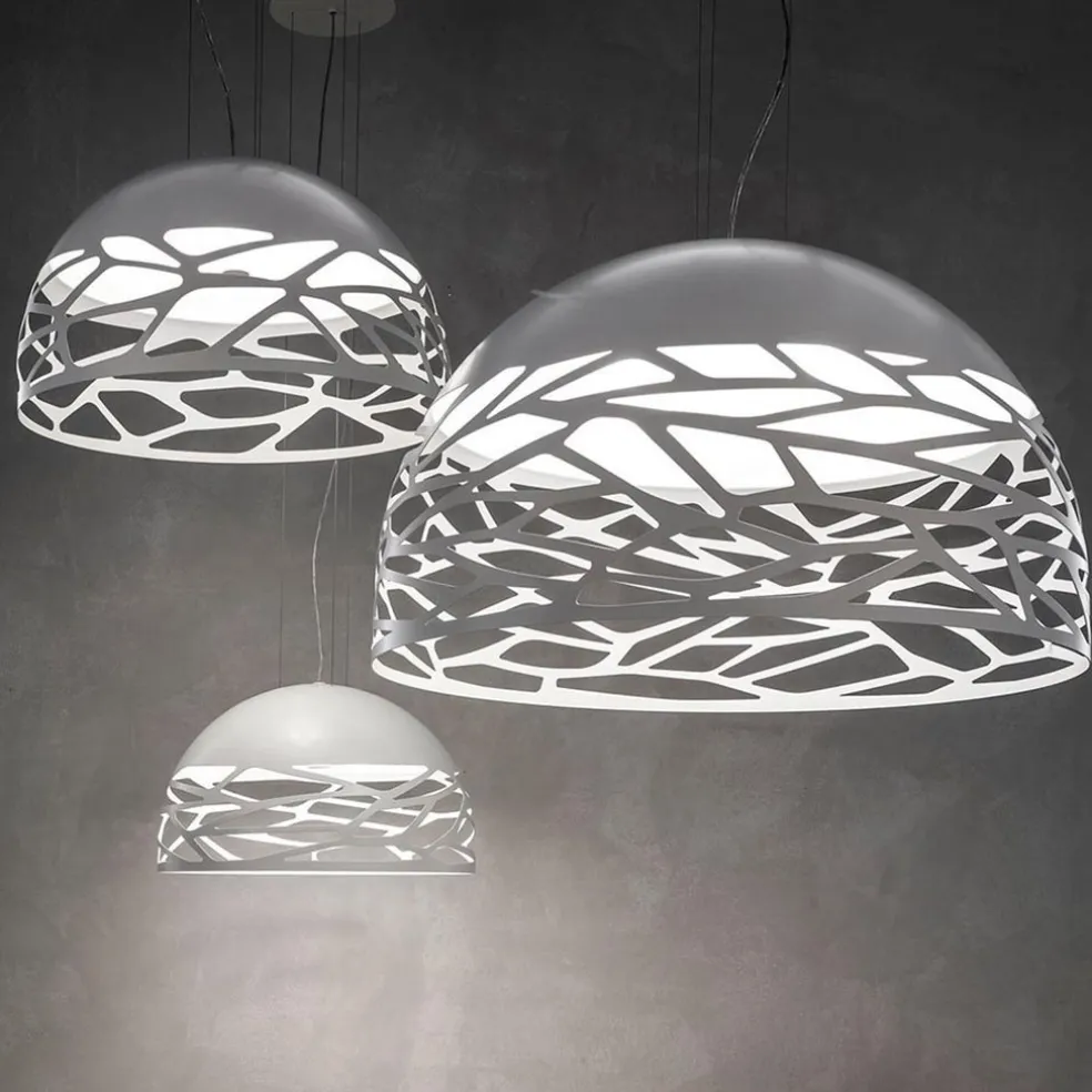 Hanglamp Kelly koepel 60cm wit