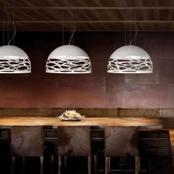 Hanglamp Kelly koepel 60cm wit