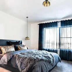 Hanglamp leaves mat zwart met goud