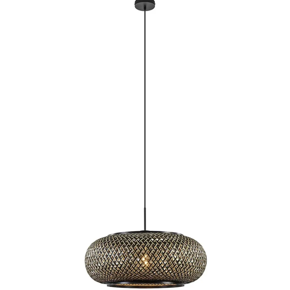 Hanglamp Maze bamboe/zwart 60cm