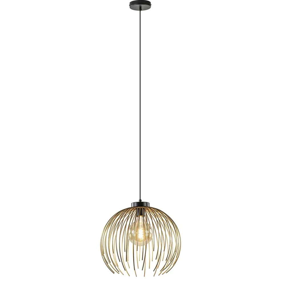 Hanglamp Nest matgoud/zwart