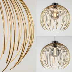 Hanglamp Nest matgoud/zwart