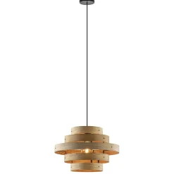 Hanglamp Oaknut hout 5 ringen