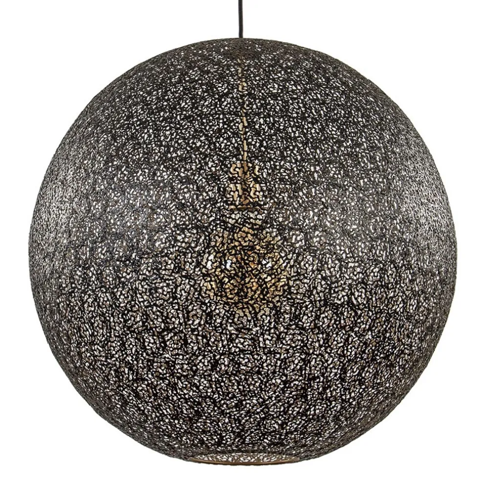 Hanglamp Oronero bol zwart/goud 60cm